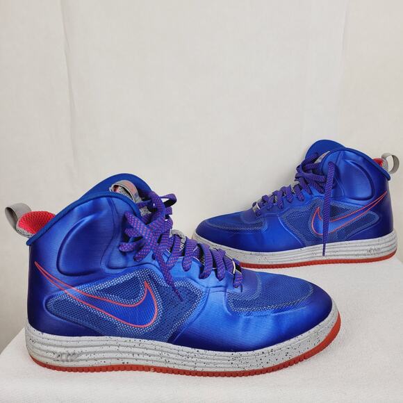 Nike Lunar Force 1 mid Game Royal blue mens Size 12 sneakers 2012 - Picture 1 of 7